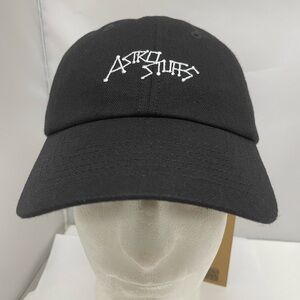 Astrostuffs Black Hat Cap 100% Recycled Cotton Adjustable Strapback Streetwear